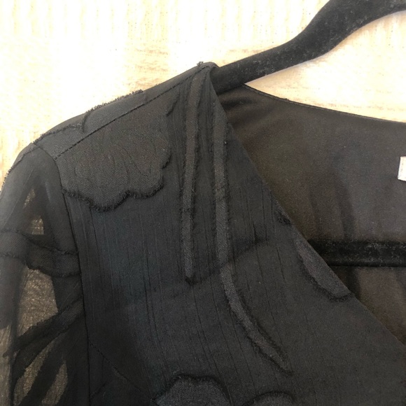 MSGLAMOR Ruffle Flutter Lace Maxi Dress Black NWT. Women’s sz Small - Picture 10 of 14